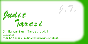 judit tarcsi business card